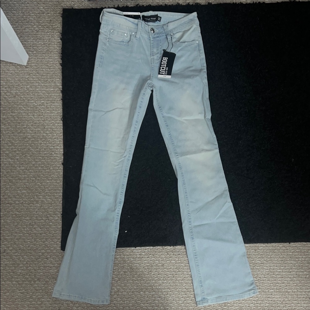 Refuge Women's Boot Cut Jeans in Light Blue